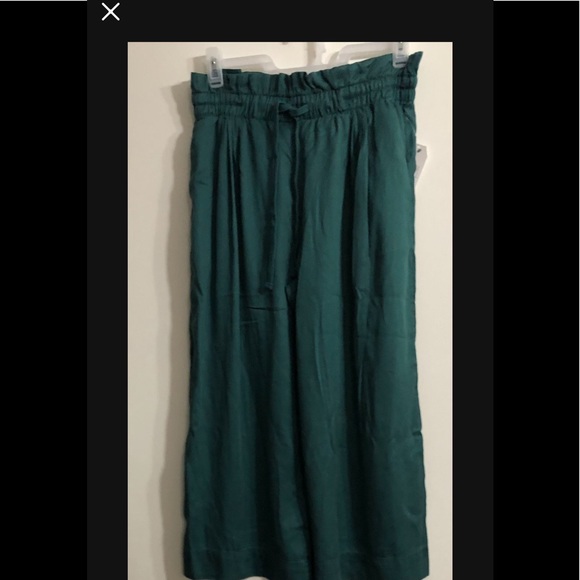 Pant Crop Paper Bag Green Medium 